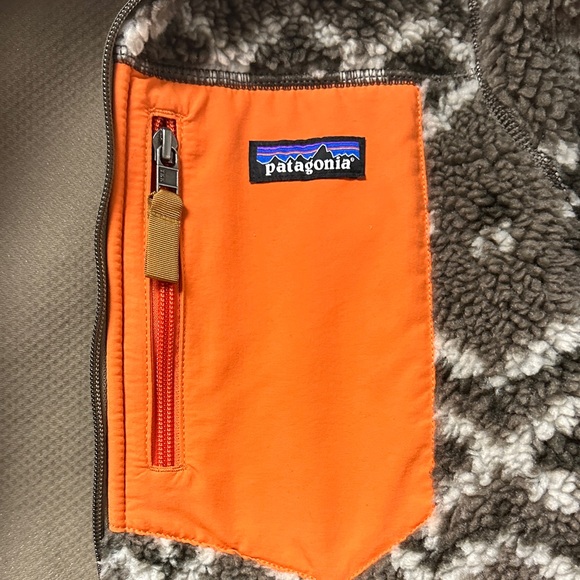 Patagonia women's classic retro-x fleece in brown and orange sz medium EUC - Picture 7 of 8